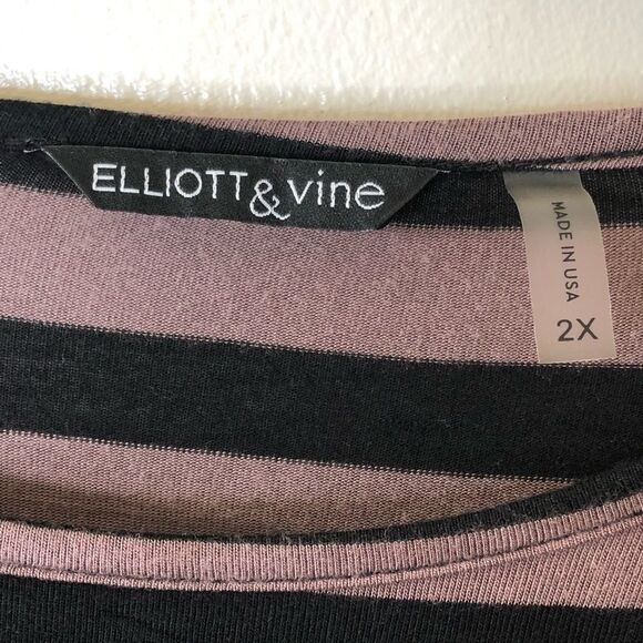 Striped Black and Pink Dress - Picture 8 of 9